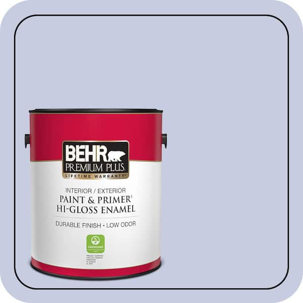 BEHR PREMIUM PLUS 1 gal. #620C-2 Lilac Bisque Hi-Gloss Enamel Interior/Exterior Paint & Primer
