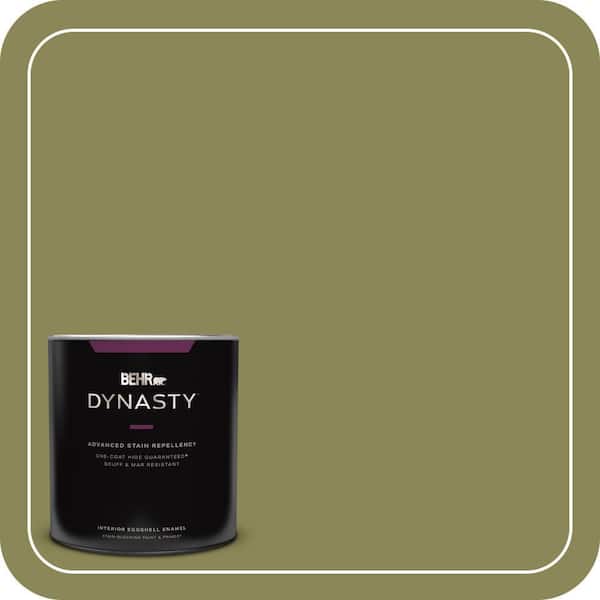 1 qt. #S340-6 Fertile Green Eggshell Enamel Interior Stain-Blocking Paint and Primer