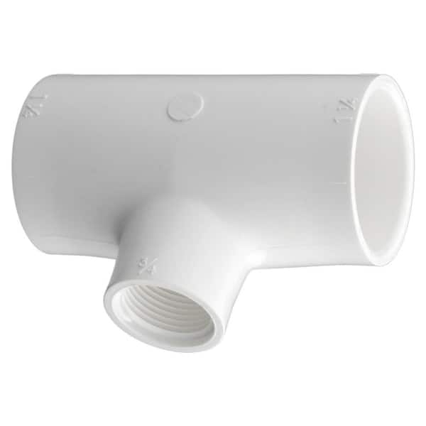 Charlotte Pipe 1 1/4 x 1 1/4 x 3/4 SCH 40 RED TEE SXSXFPT