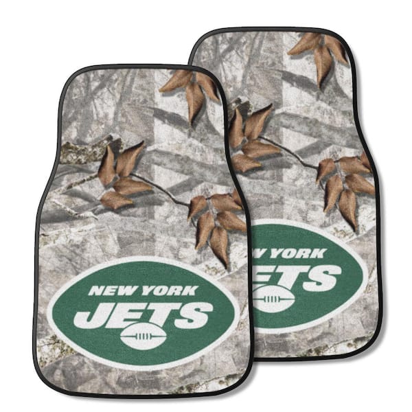 New York Jets Camo Front 2 Piece Carpet Car Mat Set