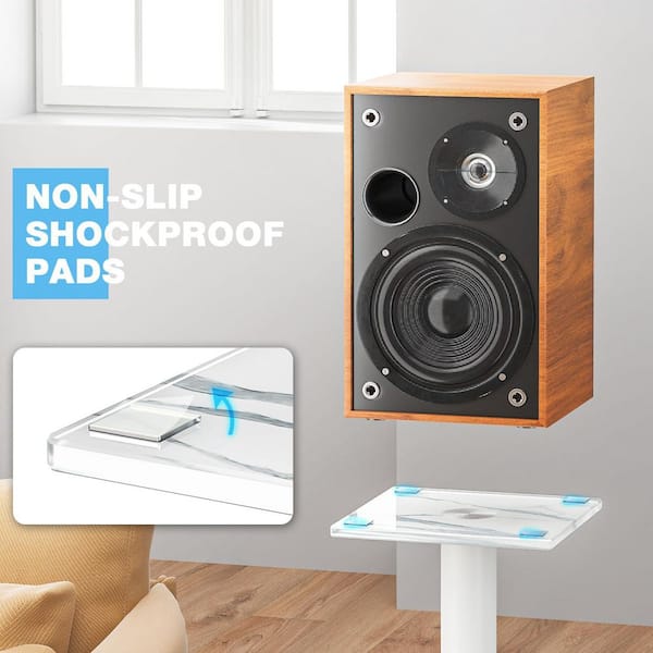 BIBIVIS 45° Swivel Floor Speaker Stands Pair for Surround Sound