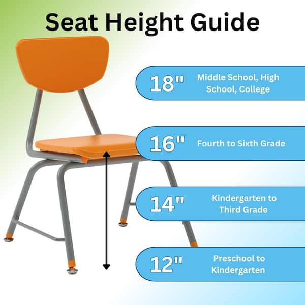 TOT MATE Versa Stacking Kids Chair Set of 2 Kindergarten to Third