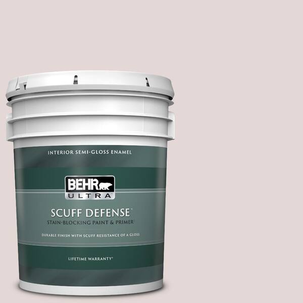 BEHR ULTRA 5 gal. #120E-1 Dreamy White Extra Durable Semi-Gloss Enamel Interior Paint & Primer