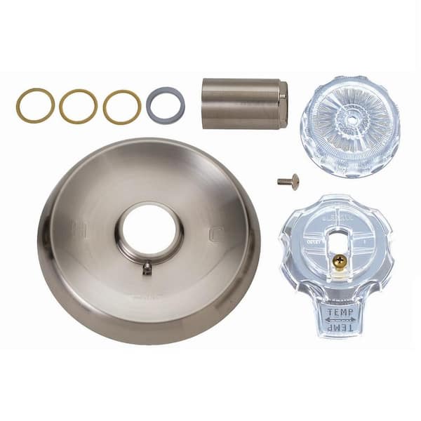 BrassCraft 1-Handle Tub and Shower Trim Kit #MDXTR-5 for Mixet Non-Pressure Balance Valve Satin Nickel/Clear (Valve Not Included)
