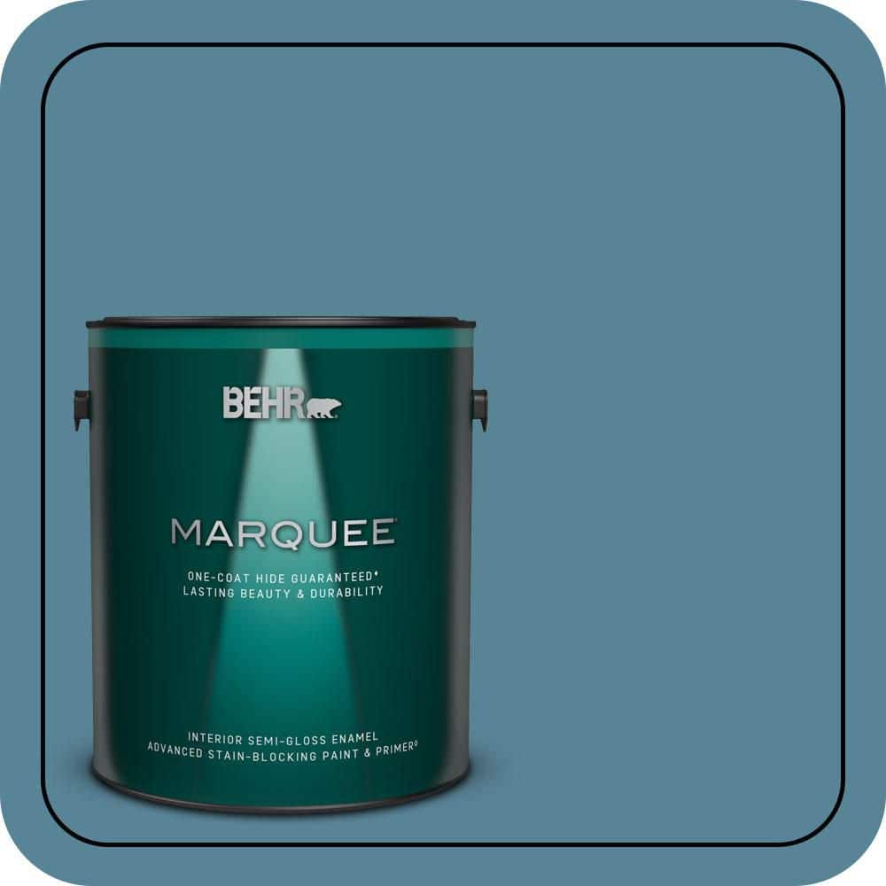 1 gal. #S480-5 Blue Moon Bay One-Coat Hide Semi-Gloss Enamel Interior Paint & Primer price history on PriceWatchPro