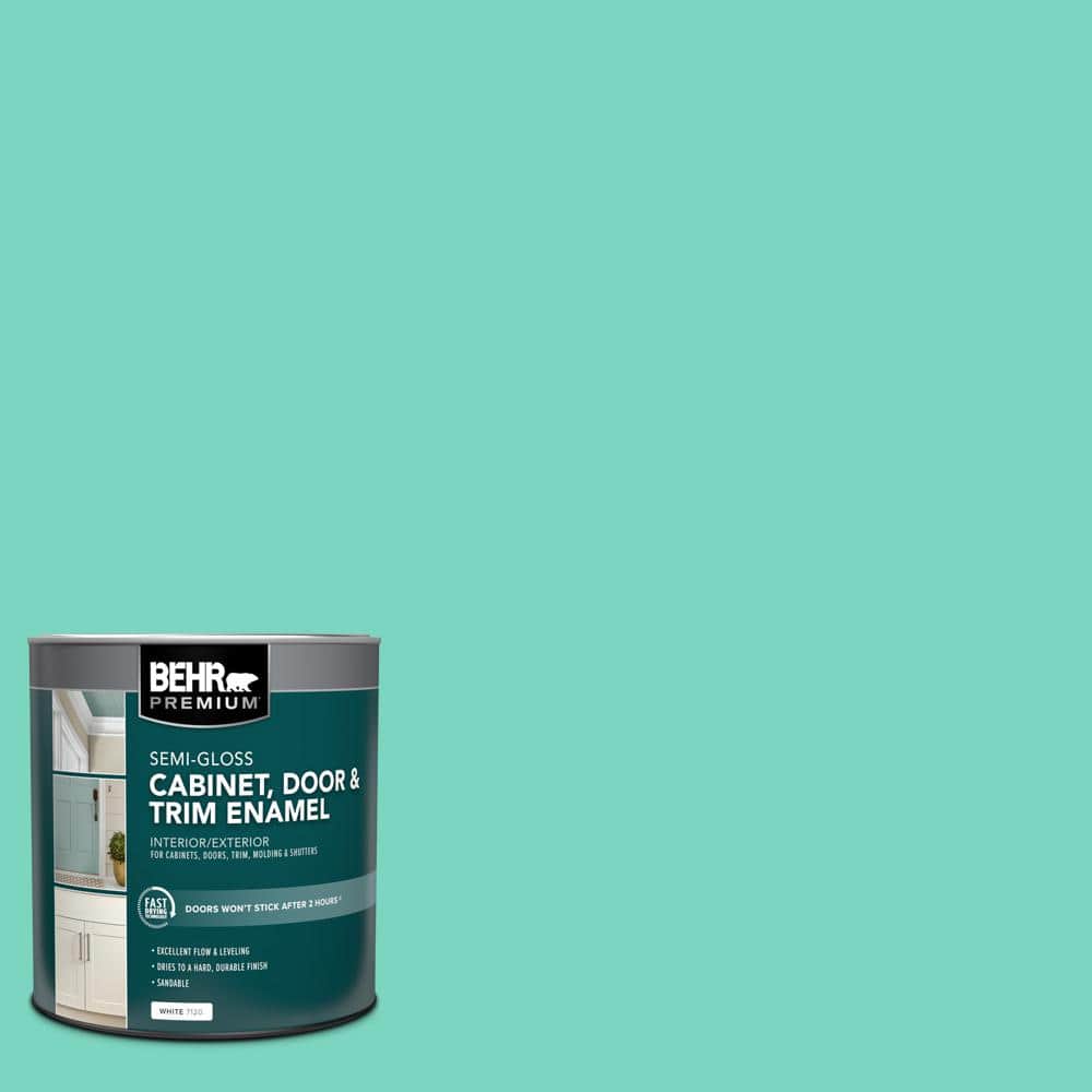BEHR PREMIUM 1 qt. P4303 Green Parakeet SemiGloss Enamel Interior and Trim Paint