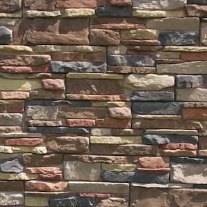P-Series 5 in. x 20 in. Copper Hill Ledge Stone Concrete Stone Veneer (4.9 sq. ft./bx)