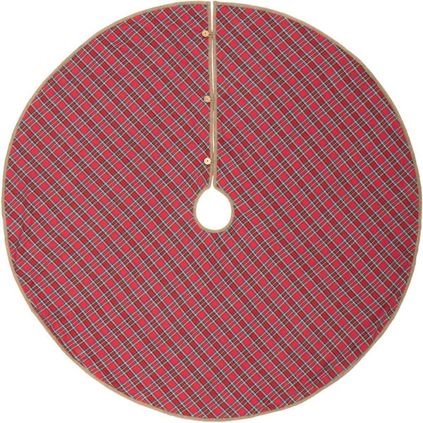 VHC Brands 55 in. Holiday Decor Gavin Tree Skirt