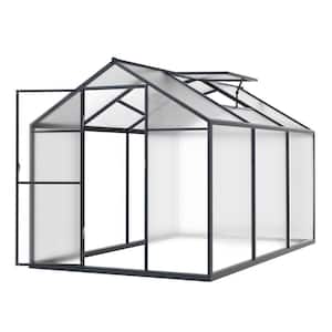 6 ft. x 6 ft. Walk-In Gray Garden Greenhouse Kit with Adjustable Roof Vent