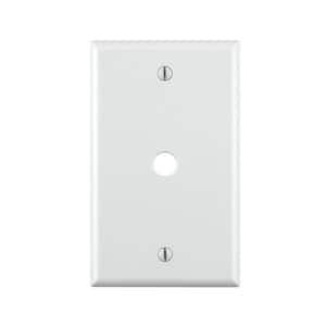 1-Gang Phone/Cable Box Mount Wall Plate White