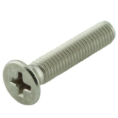 M2.5-0.45 x 16 mm Phillips Flat Head Stainless Steel Machine Screw (2-Pack)