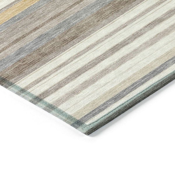 Chantille Machine Washable Indoor/Outdoor Abstract ACN2330 Ivory 8 ft. x 10 ft. Area Rug