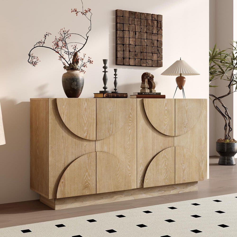 Harper & Bright Designs Natural Fraxinus Mandshurica Veneer and