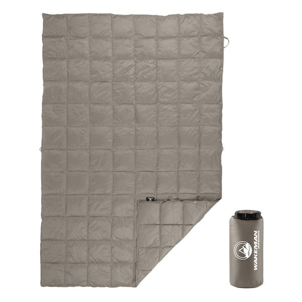 78 x 52 in. Down Camp Blanket, Gray