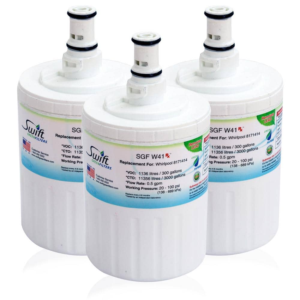 Swift Green Filters SGF-W41 Rx Compatible Pharmaceuticals Refrigerator Water Filter for EDR8D1, FILTER 8 (3-Pack) -  SGF-W41Rx-3Pack