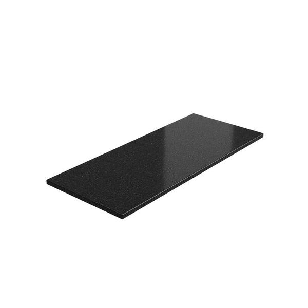 NewAge Products 5 ft. Solid Surface Countertop in Black Galaxy Granite