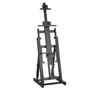 Studio H-Frame Easel, Holds Canvas Art up to 77 in. Beechwood Artists Easel for Painting with Bottom Tray, 22 lbs. Load