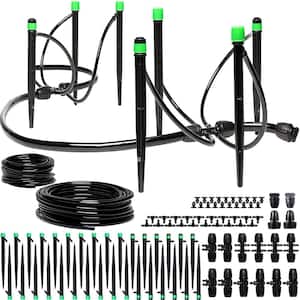 Garden Drip Irrigation Kit - For Garden, Yard, Lawn or Indoor Adjustable Watering System - With Drip Irrigator, 1/4 Pipe
