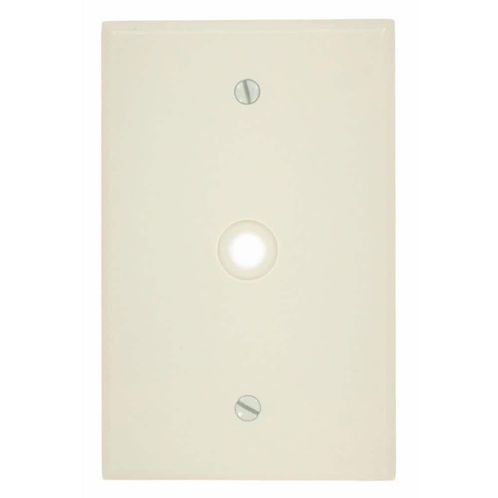Leviton 1Gang Midway Size 0.312 in. Dia Phone/Cable Opening Plastic