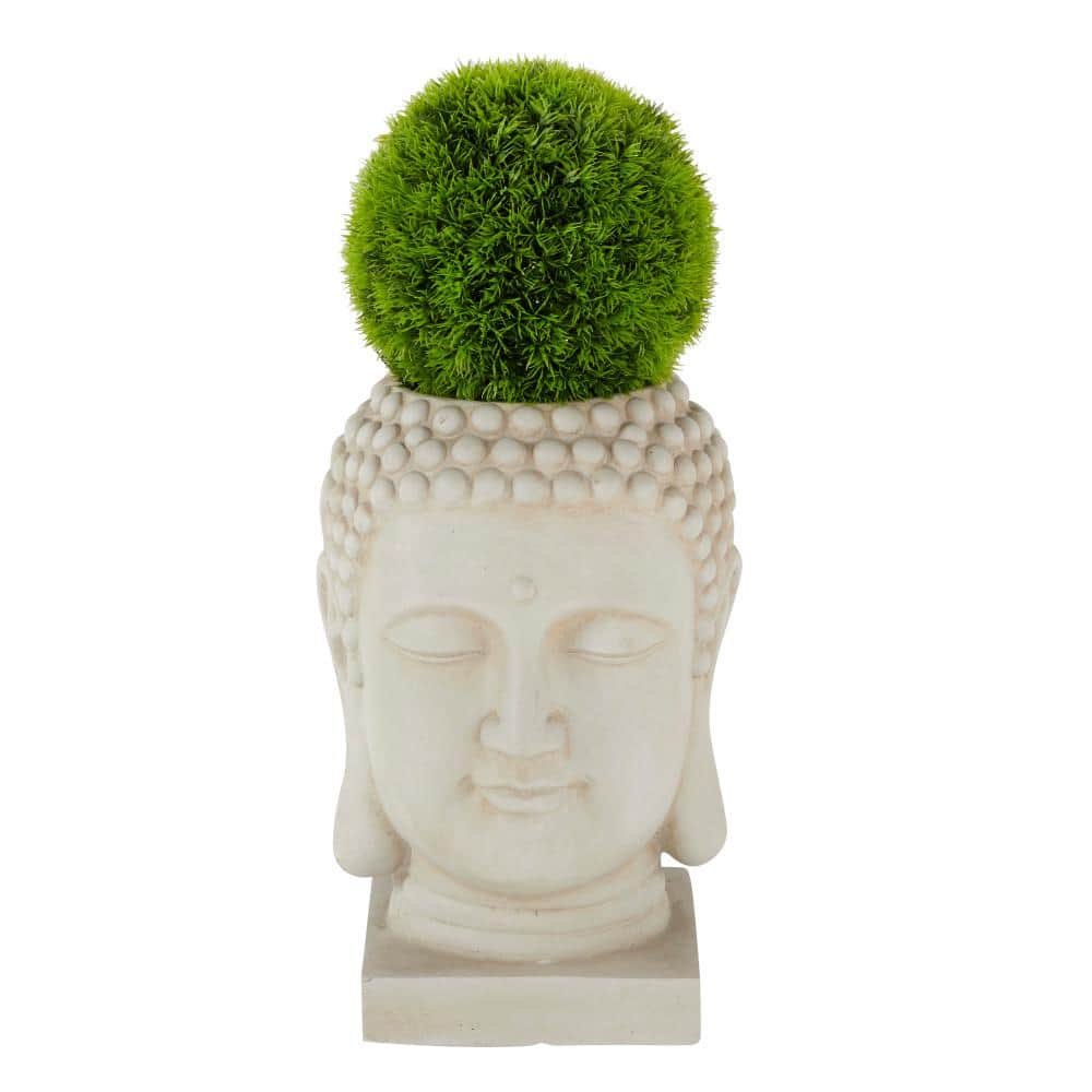 9-Inch Green Round Boxwood Topiary Artificial Foliage Ball