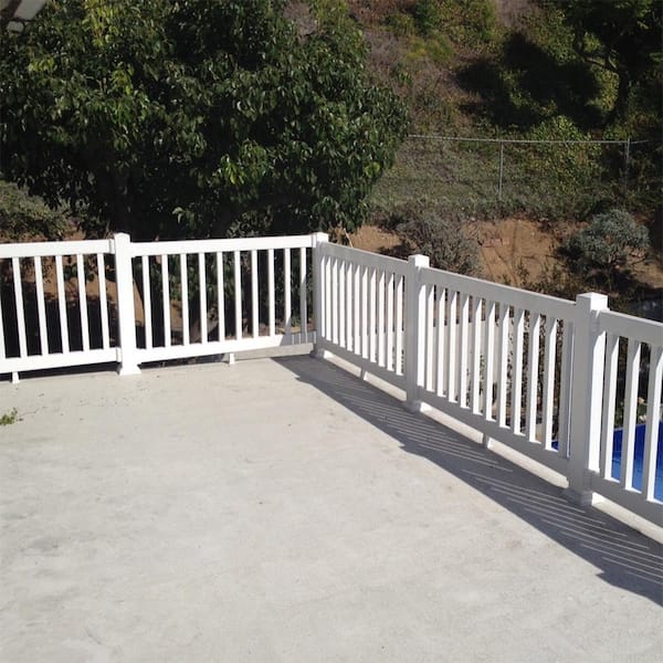 Weatherables 38 in. Vinyl White Railing Post Sleeve Kit