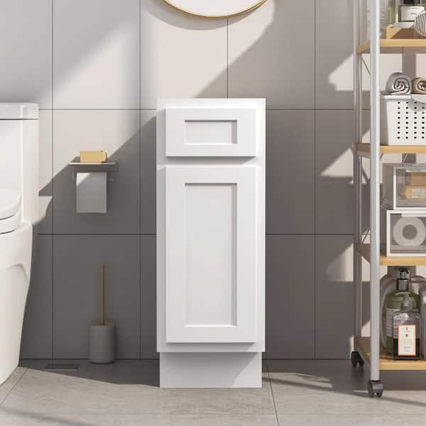 Vanity Art 12 in. W x 21 in. D x 32.5 in. H 1-Drawer Bath Vanity Cabinet Only in White