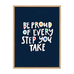 Sylvie "Be Proud" by Jenn Van Wyk Framed Canvas Wall Art 24 in. x 18 in.