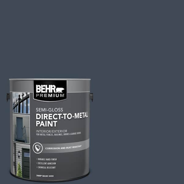 BEHR PREMIUM 1 gal. #PPU14-20 Starless Night Semi-Gloss Direct to Metal Interior/Exterior Paint