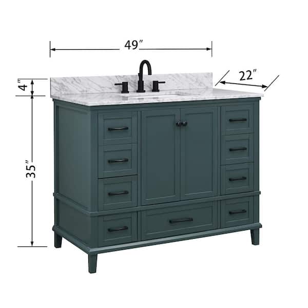 Home Decorators Collection Merryfield 49 in. Single Sink Antigua
