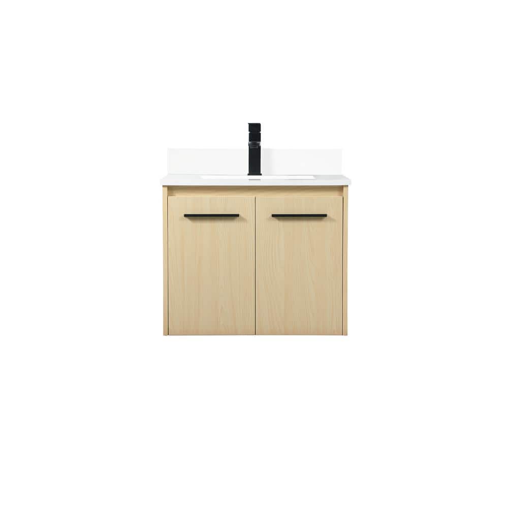 Simply Living 24 in. W x 18 in. D x 19.7 in. H Bath Vanity in Maple with Iv