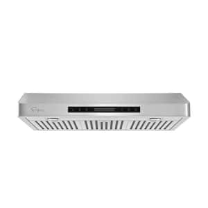 36 in. 500 CFM Ducted Under Cabinet Range Hood in Stainless Steel with Permanent Filters - Delay Shut-Off