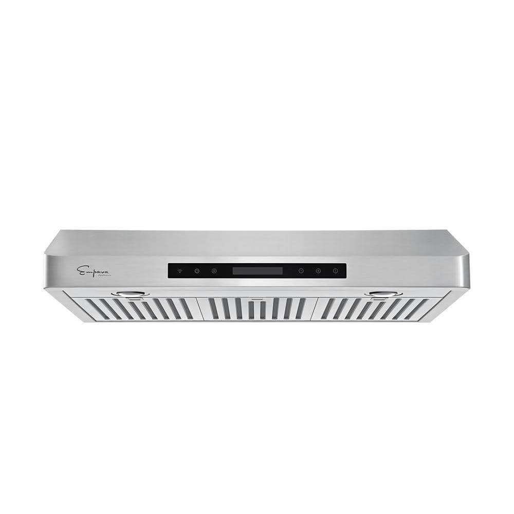 Empava 36 in. 500 CFM Ducted Under Cabinet Range Hood in Stainless Steel with Light Remote Control, Silver