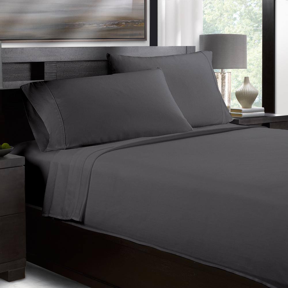 King Steel 100% Cotton Sateen Deep Pocket Sheet Set