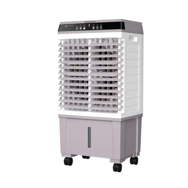 Edendirect 1800CFM 3-Speed Indoor/Outdoor Portable Evaporative Cooler with Remote Control, 5.2 Gal. Tank Air Cooler for 500 sq.ft.