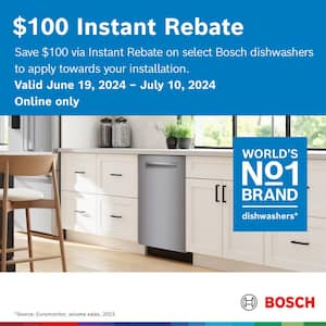 100 Series Premium 24 in. White Top Control Tall Tub Dishwasher with Hybrid Stainless Steel Tub, 46 dBA
