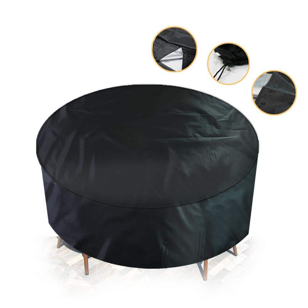 YIYIBYUS Outdoor Waterproof Dustproof Round Garden Patio Table and ...