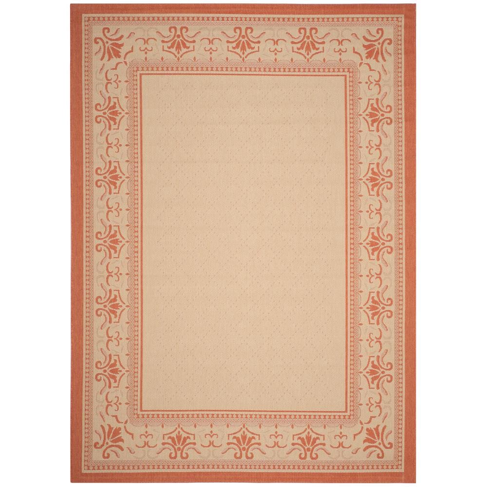Round Natural Terra Synthetic 9' x 12' Easy-Care Area Rug