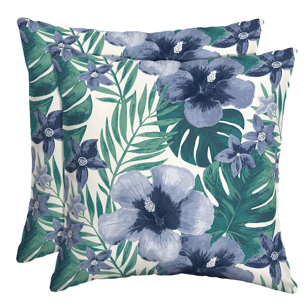ARDEN 16 in. x 16 in. Salome Tropical Outdoor Throw Pillow (2-Pack)