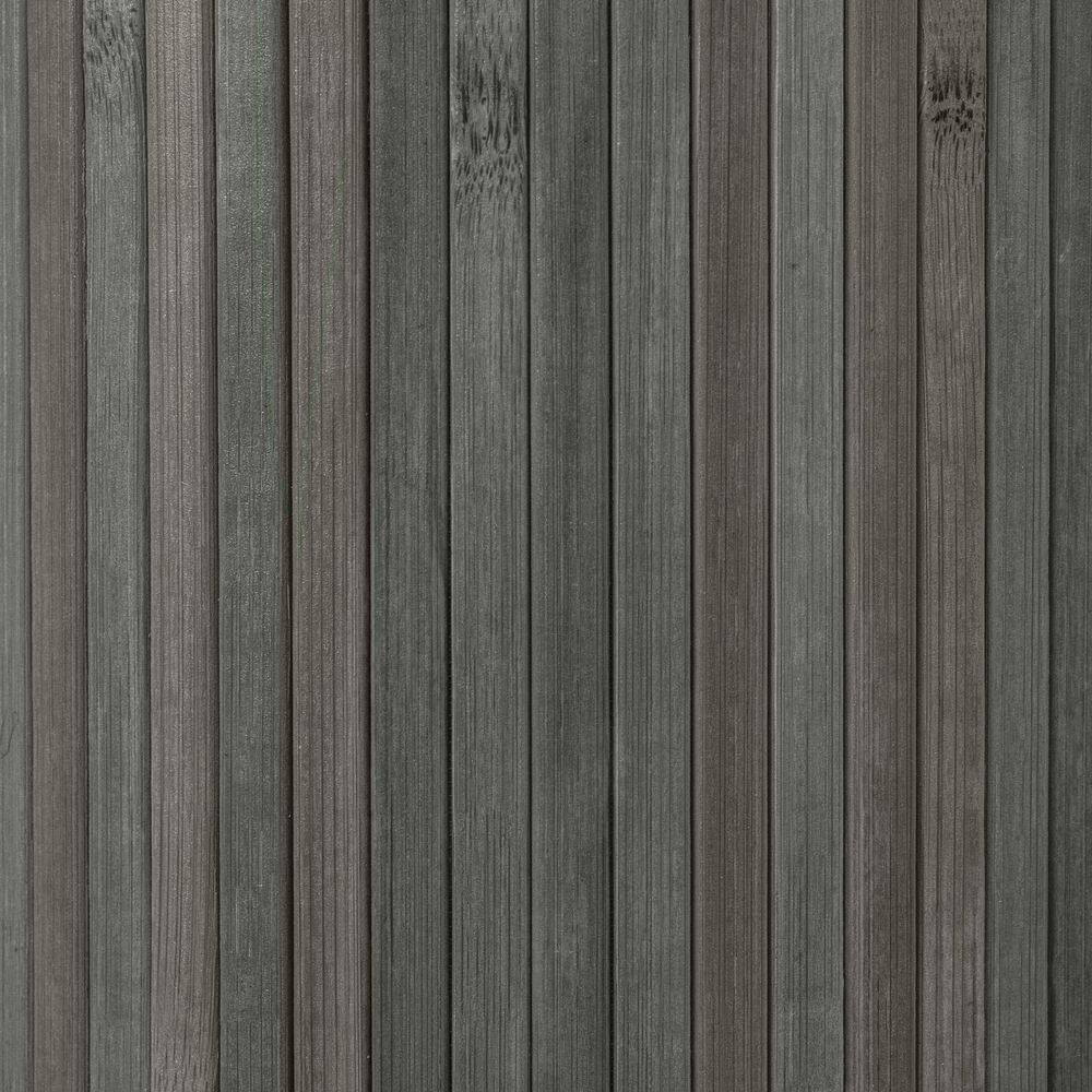 Gray 48" Painted Bamboo Wave Room Divider