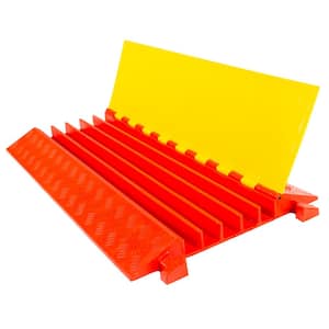 5-Channel Polyurethane Cable Protector Ramp for 1.375 in. Dia Cables