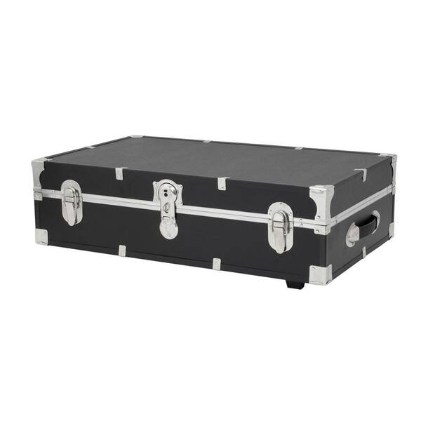 Seward Trunk Seward Essential 30 in. Trunk with Lock, Black SWD5120-10 -  The Home Depot