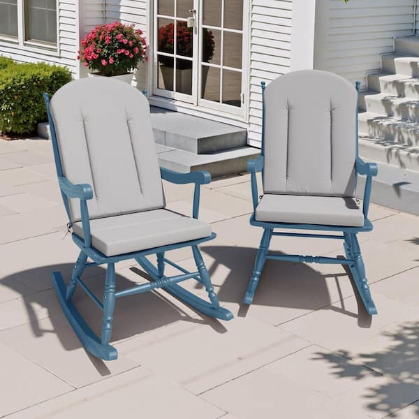 Crestlive Products 41 in. x 20 in. 2-Piece Deep Seating Outdoor Adirondack Chair Cushion in Light Gray