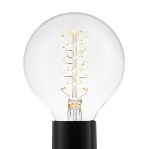 EcoSmart 40-Watt Equivalent G25 Dimmable Fine Bendy Filament LED Vintage  Edison Light Bulb Soft White (2-Pack) G25C5E26827S - The Home Depot