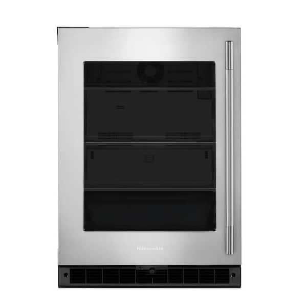 24 in. 5.2 cu. ft. Undercounter Refrigerator in Black Cabinet with Stainless Doors