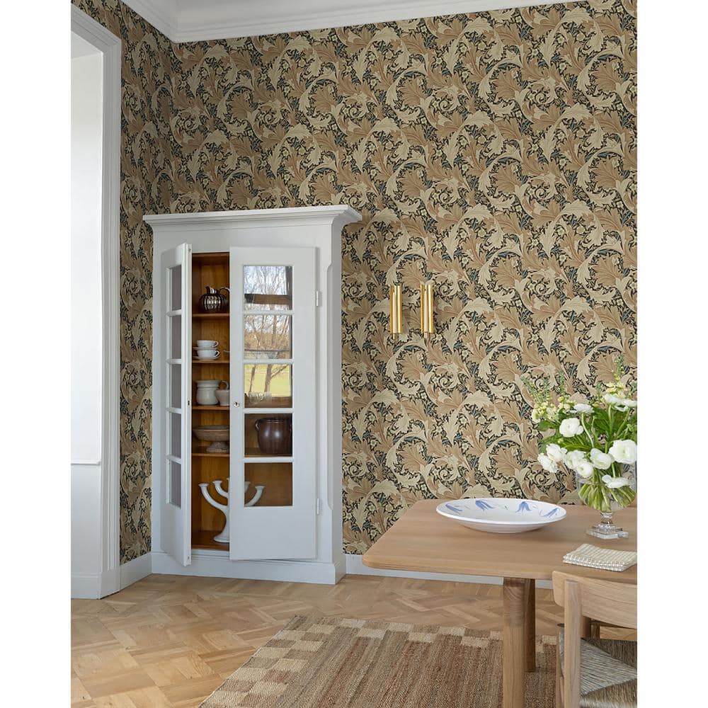 Granville Apricot and Black Floral 3D Wallpaper Roll