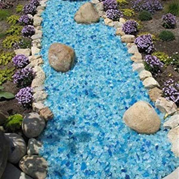 Margo Garden Products 1/2 in. 25 lb. Medium Blue Hawaii Landscape Fire Glass Margo Garden Products 1/2 in. 25 lb. Medium Blue Hawaii Landscape Fire Glass