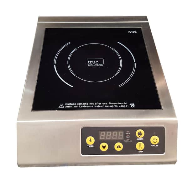 True Induction True Induction TI-1B 12 in. Single Element Black Induction  Glass-Ceramic Cooktop 1750W 858UL Certified TI-1B - The Home Depot