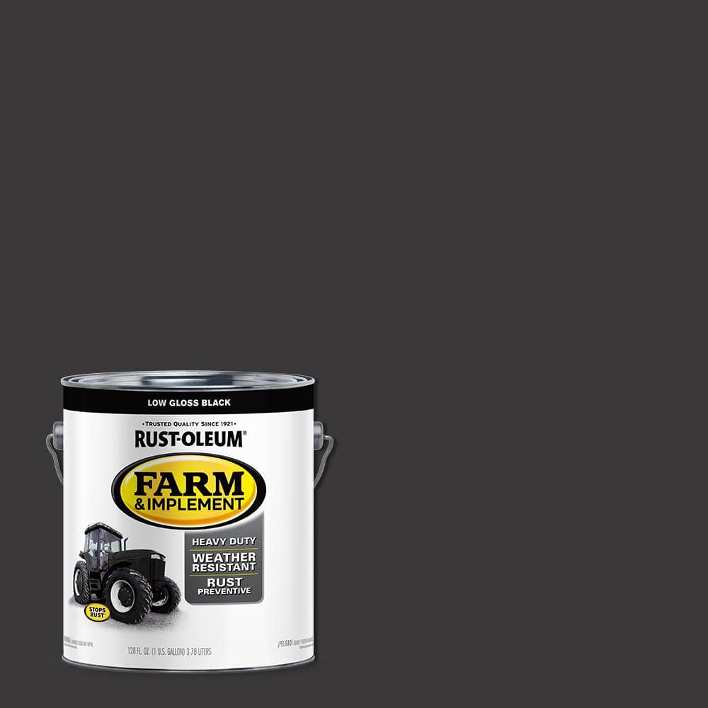 RustOleum 1 gal. Farm Equipment Low Gloss Black Enamel Paint (2Pack