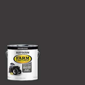 1 gal. Farm Equipment Low Gloss Black Enamel Paint (2-Pack)