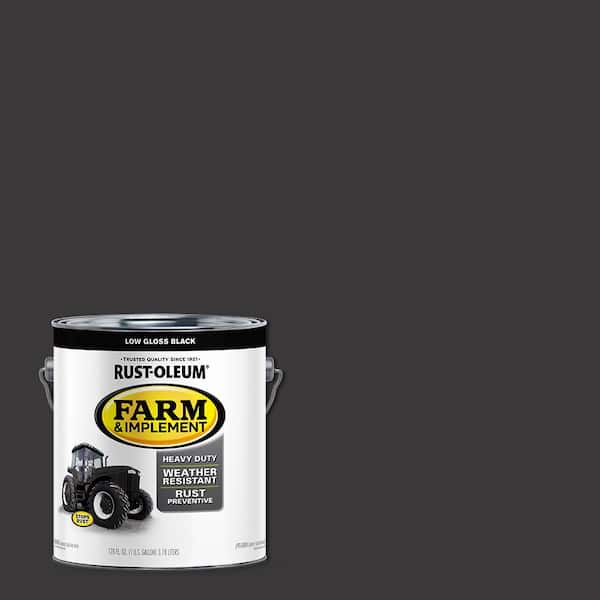 Rust-Oleum 1 gal. Farm Equipment Low Gloss Black Enamel Paint (2-Pack)